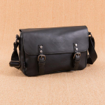 Korea meeste &otilde;lakott PU nahast Retro klapiga kunstiline crossbody kott Moodne t&ouml;&ouml;riistastiilis messenger kott Commuter kott must