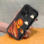 Pehme silikoonist ruudukujulise redeliga printimismustriga telefoni korpus, t&auml;iskaanega kaamera p&otilde;rutuskindel kaitse kummist &uuml;mbris Xiaomi Redmi jaoks Redmi 13 5G must