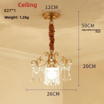 Vahek&auml;iguvalgusti Laevalgusti R&otilde;du Esiku Trepikoja Riidehoiuvalgusti Sissep&auml;&auml;susaali Kristalll&uuml;ster Chandeliers