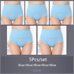 5 tk/komplekt naiste k&otilde;rge v&ouml;&ouml;kohaga puuvillased alusp&uuml;ksid p&uuml;ksid, pehme hingav mugav aluspesu pluss suurus M-XXXXL 5XL&5pcs