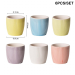6 tk Mini Keraamilised Sukulentide Lillepotid Kodu Aia Kaunistus V&auml;rviline Bonsai Lillepott Taimede Kasvatusn&otilde;u