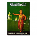 Kagu-Aasia Kambodža Angkor Wat Khmeeri reisil&otilde;uendimaalid Vintage seinakraft plakatid Kaetud seinakleebised Kodukaunistus Kingitus Ilma raamita 40*50cm