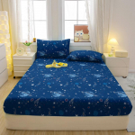 1 Lihtne Moodne Taimede Lilledega Prinditud Matt Paigaldatav Lakan, Magamistoa Prinditud Voodikate, Voodipesu (V&auml;lja arvatud padjap&uuml;&uuml;rid) 71x132cm avakosmose v&auml;rv