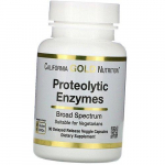 Laia toimespektriga proteol&uuml;&uuml;tilised ens&uuml;&uuml;mid, Proteolytic Enzymes Broad Spectrum, California Gold Nutrition 90kaps (69427005) 90vcaps