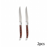 Laguiole Steak Knives Puidust s&ouml;&ouml;giriistad &Otilde;htus&ouml;&ouml;ginuga Puidust k&auml;epide Lauan&otilde;ud Roostevabast terasest s&ouml;&ouml;giriistad J&otilde;ulukink Lame s&ouml;&ouml;giriist 9 2-10 tk