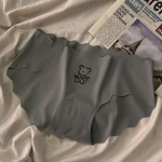 Naiste &otilde;huke laineline j&auml;&auml;siidist &otilde;mblusteta aluspesu alusp&uuml;ksid hingav kiiresti kuivav muster, tr&uuml;kitud puhtast puuvillast jalgevahe naiste aluspesu p&uuml;ksid M must