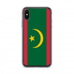 Coque iPhone &ndash; Drapeau Mauritanie &ndash; iPhone X &ndash; Supp &ndash; Mitmev&auml;rviline &ndash; Vertikaalne