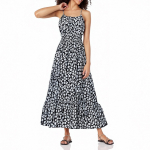 Naiste suvine maksikleit, varrukateta lilleline spagetirihm, Boho Beachi pikk kleit, rannariided puhkuseks XL punane