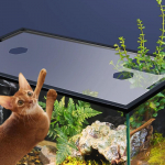 Tank Cover Aquarium with Frame Keep from Jumping Out for Aquariums without Center Braces 40cmx22.5cmx1.2cm_For 40