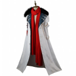 Ysir Genshin Impact Fatui T&auml;idesaatev Ohvitser Cos Snezhnaya Prints Dadaria Regrator Nukk Kapteni Keep Cos 4XL-5XL&Free Scarf punane