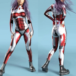 3D digitaaltr&uuml;kk Lavakost&uuml;&uuml;mid T&auml;iskasvanutele Halloweeni &Uuml;ritused Karnevali Teemapidu Cosplay Riietus M&auml;ngimine Jumpsuit Adults S