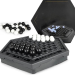 able Games Kaasaskantav malekomplekt Pere lauam&auml;ng lastele Laste intellektuaalne areng Carromi laud Push Chess gray