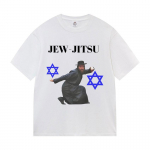 Jew-Jitsu Juudi Judo Karate Naljakas Meem Prindiga T-s&auml;rk Meeste R&otilde;ivad Vintage &Uuml;lem&otilde;&otilde;dulised T-s&auml;rgid Mood Kvaliteetsest Puuvillast T-s&auml;rgid 3XL