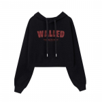 Naiste pikkade varrukatega kapuutsiga V kaelus lahtised pulloverid Naiste topid &uuml;hev&auml;rvilised dressipluusid XXL must