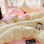 Voodipesu Puuvillane Voodipesu Komplekt Lihane Tekikate Padjap&uuml;&uuml;r &Uuml;he- ja Kahekohalised Voodilinad King Queen Double Twin Suurused Twin150x200 3pcs beige