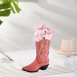 Boot Shaped Resin Flower Planter for Floral Arrangements in Home And Cafe roosa