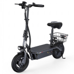 Kokkupandav elektriline t&otilde;ukeratas istmega iScooter F3 1000W mootor 48V13Ah aku 45km/h max kiirus 60km max s&otilde;iduulatus must