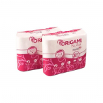 Origami 3-kihiline pehme ja v&auml;ga imav tualettpaber 6 &uuml;hes | 100% looduslik esmane tselluloosikiud