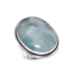 Natural Indian Moss Agate Gemstone 925 Sterling Silver Jewelry Ring Size 7 f4f05