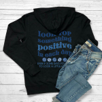 Otsige midagi positiivset iga p&auml;ev seljaprintist Pusad Positiivne &uuml;tlus Naiste esteetiline Hoody's Sweart Tumblr Hoodie 3XL