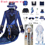 Furina Cosplay Kost&uuml;&uuml;m Furina De Fontaine Focalors Cospaly R&otilde;ivad M&uuml;tsiga Anime Comic Coni jaoks S gray