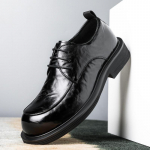 2025 uued nahkkingad meeste pidulik riietus &auml;ri k&otilde;rgekvaliteedilised meeste kingad esimene kiht lehmanahka suure ninaga pulma derby kingad must 43