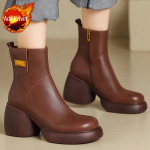 Elegantne keskmise kontsaga Talv 2024 Naiste L&uuml;hikesed Kingad Suur Suurus Soojad Naiste Pahkluusaapad PU Y2k S&uuml;gisjalatsid Gooti Saapad 40