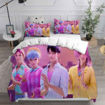 Voodipesu komplekt K-POP D-Demon H-Hunters 3D prinditud tekikott komplekt Pehme &Uuml;he-, Kahe-, Kuninganna suurusega Voodi S&uuml;nnip&auml;evakingitus T&uuml;drukutele Eu Single 135x200cm