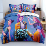 Hip Hop Kpop Deemonik&uuml;tt Voodipesukomplekt Luksuslik Rumi Mira Zoey Tekikate Padjap&uuml;&uuml;r T&uuml;drukute Magamistoa Voodikott Padjap&uuml;&uuml;r 2025 135x200