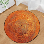 Puidukiud &Uuml;mmargune Vaip Pehme Ringikujuline Ala Vaip Libisemisvastane Elutoa Kohvilaua Diivani P&otilde;randamatt Magamistoa Rippkorvi Tooli Matid 80x80cm
