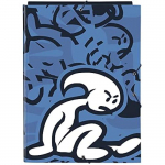 Classeur Folio - SAFTA - El Ni&ntilde;&ntilde;o Bahia - 3 rabats - Confortable - Bleu sinine