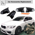 Riimitud tahavaatepeegli katte k&uuml;ljepeegli mustad kaaned sobivad BMW F20 F21 F30 F31 F22 F23 F34 F36 1 2 3 4 seeria autole TYPE2 Glossy Black