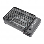 2-in-1 Matkapliit Gaasigrill 3kW Multifunktsionaalne grill piesos&uuml;&uuml;tega ja ohutusventiiliga, sisaldab grillikomplekti + alumiiniumkohvrit must