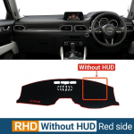 For Mazda CX-5 CX5 KF 2017-2024 Car Dashboard Sun Shade Dash Cover trument Desk Mat Accessories   2018 Polyester-Red RHD