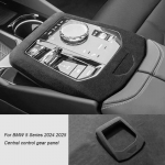 BMW 5. seeria 2024 2025 G60 jaoks Alcantara kate Auto keskpaneeli k&auml;igukangi paneel Akna t&otilde;steraam K&auml;etoe kate Center Gear Panel