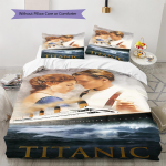 Titanic Muster Voodipesu, Tekikomplekt Tekikate Padjap&uuml;&uuml;r Kodu S&uuml;nnip&auml;evakingitus (1 * tekikott + 2 * padjap&uuml;&uuml;ri, ilma s&uuml;damikuta) 135x200cm brown
