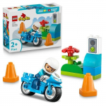 LEGO DUPLO Ma Ville 10471 La Moto de Police Bleue - Jouet pour Gar&ccedil;on ou Fille d&egrave;s 2 ans sinine