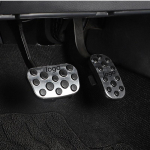 For Toyota Aygo X Aluminum AT Accelerator Brake Pedal Non-slip Cover Free No Drilling To tall Car Styling Accessories Silver TRD Letter