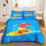 Sesame Street Tekikoti komplekt Tekk Voodipesu 3D Laste voodipesu komplekt 3-osaline 1 Tekikate Kuninglik suurus AU Single(140*210cm)3pcs