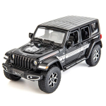 Jeep Wrangler Rubicon 1:22. skaala valatud metallisulamist tagasit&otilde;mmatav auto mudel, must gray