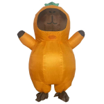 T&auml;iskasvanute t&auml;ispuhutavad koomiksitegelase kapibaara cosplay kost&uuml;&uuml;mid Luksuslikud Halloweeni cosplay peokleidid Esitlusriided &Otilde;hupuhuriga kost&uuml;&uuml;m One Size orange