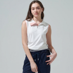 Blu DoT Sleeveless T shirT Color Block Ow 090