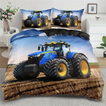 Laste &Uuml;hekohaline Tekikoti Komplekt Poistele, Multifilm Autod Traktor Ekskavaator Voodipesu Teismelisele Poisile, Seadmete Veoautode Tekikoti komplekt 175x220cm