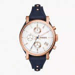 FOSSIL Meeste kolme osutiga kvartsikell, safiirkristallklaas, ehtsa nahast rihm, stopperi ja kuup&auml;evan&auml;idikuga. Mudel: ES3838. must