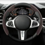 Car Steering Wheel Cover black suede leather For Subaru Forester XV Outback Legacy WRX Tribeca Levorg Car Steering Wheel Cover must