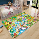 Multikad Loomaaia Loomad Beebi Roomamismatt Vaibad Laste Toa Dekooriks Lasteala P&otilde;randamatt Libisemisvastane Vaip Magamistoa jaoks Pehme Matt Kingitused 100cm x 150cm