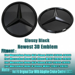 LED Peegel Must &Auml;&auml;r H&otilde;bedane &Auml;&auml;r Uusim 3D Esiv&otilde;re T&auml;he Logo Mercedes Benzi GLC X253 GLE W167 GLS X167 V W447 Embleemile