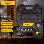 DeWalt 8V juhtmeta kruvikeeraja otsikukomplektiga CN pistikuga (adapter kaasas)