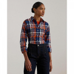 Lauren Ralph Lauren Ruuduline Puuvillane Twill S&auml;rk XS