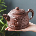 600ml Yixing lilla savist &otilde;nneliku draakoni teekann filtri teekann liiv V&otilde;iks valmistada puerit Lapsang souchongi Qimeni musta teed Zisha teekann